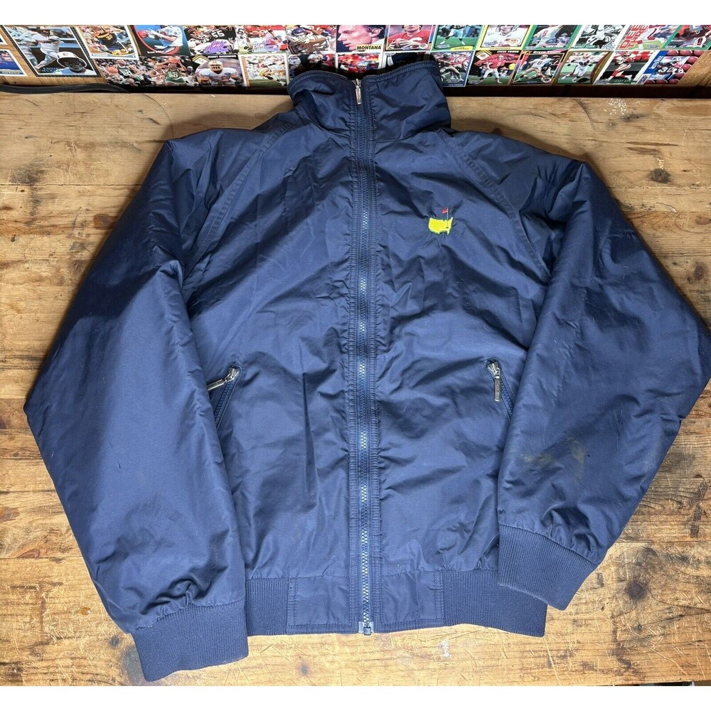 Wear Guard Masters Golf Jacket Augusta National Windbreaker Navy Fleece Lined